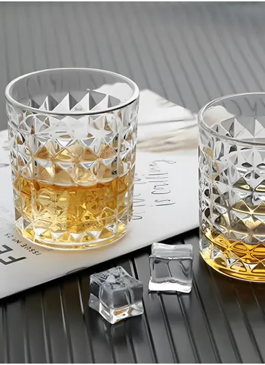 280ml 6-Pcs Elegant Luxurious Beverages Glass Cups Set DM303