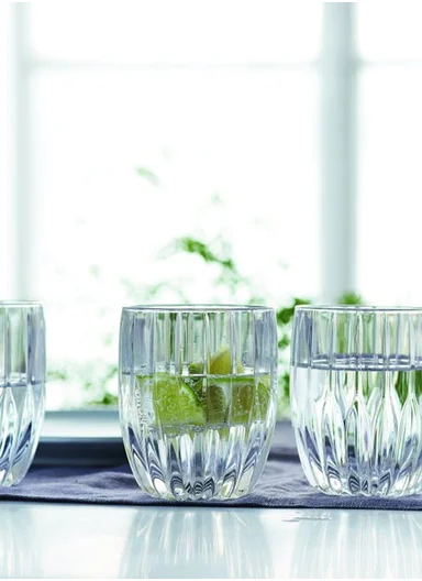 240ml 6-Pcs Luxury Round Glass Cups Set DM318-2 (D8.5 x H9.5)cm