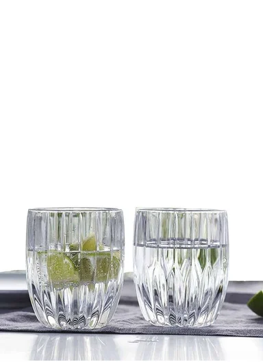 240ml 6-Pcs Luxury Round Glass Cups Set DM318-2 (D8.5 x H9.5)cm