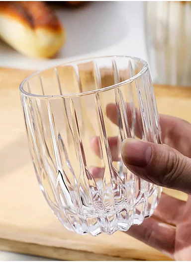 240ml 6-Pcs Luxury Round Glass Cups Set DM318-2 (D8.5 x H9.5)cm