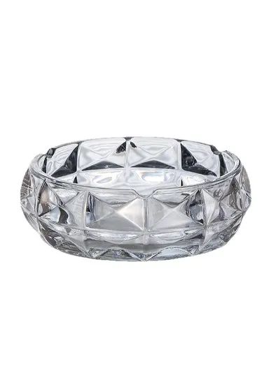 15cm Round Crystal Heavy Glass Ashtrays for Smoking - Clear