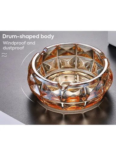 15cm Round Decorative Crystal Heavy Glass Ashtrays for Smoking