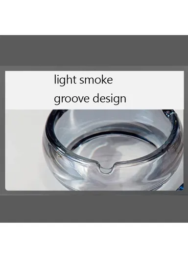 15cm Round Glass Ashtrays for Smoking Cool Crystal Ashtray - Blue