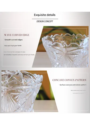 Modern Style Glass Jar with Lid, Multi-Use Wide Mouth Storage Candy Container TG005 (D15 x H22)cm - Transparent