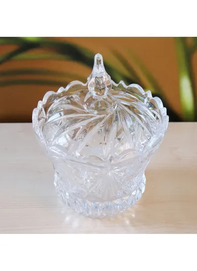 Modern Style Glass Jar with Lid, Multi-Use Wide Mouth Storage Candy Container TG005 (D15 x H22)cm - Transparent