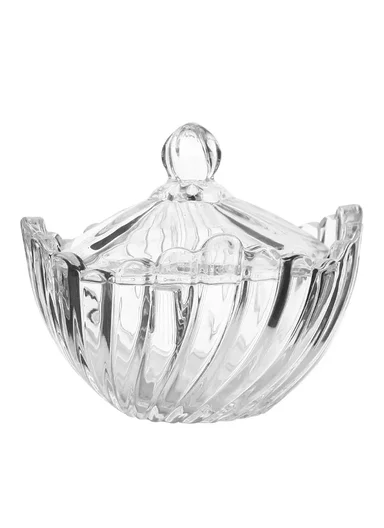 Mini Modern Style Glass Jar with Lid, Multi-Use Wide Mouth Storage Candy Container S508 (D19 x H19)cm