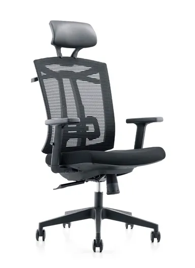 Comfortable Office Chair, Desk Chair with PU Headrest Cover, with Hanger Tilt Angle Adjustment, Adjustable Armrest, Lumbar Support, Position Locking Mechanism, Adjustable Height &amp; Headrest Adjustment 6206A-2 (W68 x D