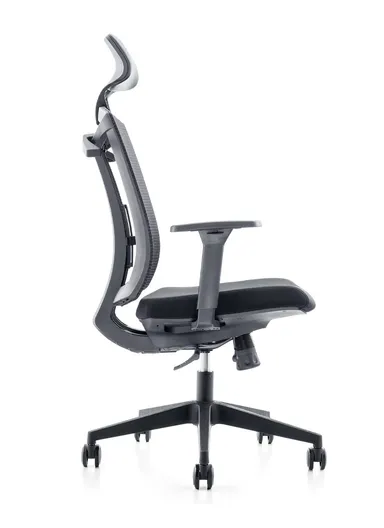 Comfortable Office Chair, Desk Chair with PU Headrest Cover, with Hanger Tilt Angle Adjustment, Adjustable Armrest, Lumbar Support, Position Locking Mechanism, Adjustable Height &amp; Headrest Adjustment 6206A-2 (W68 x D