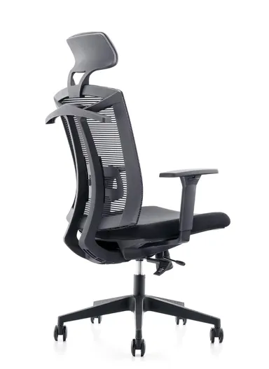 Comfortable Office Chair, Desk Chair with PU Headrest Cover, with Hanger Tilt Angle Adjustment, Adjustable Armrest, Lumbar Support, Position Locking Mechanism, Adjustable Height &amp; Headrest Adjustment 6206A-2 (W68 x D