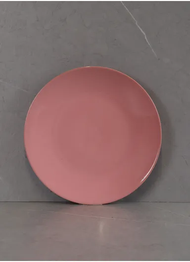 16 pieces Stoneware Dinnerware Sets for 4, Reactive Ceramic Plates and Bowls Set, Highly Chip, Dishwasher &amp; Microwave Safe Durable Everyday Dining Set - Pink