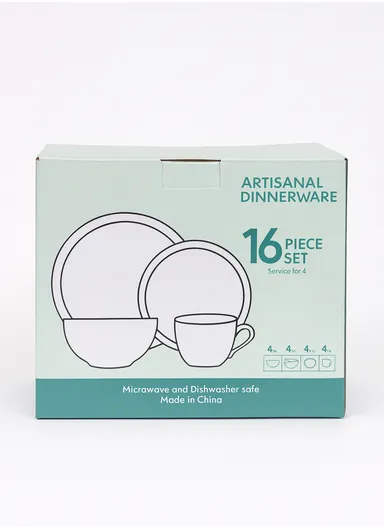 16 pieces Stoneware Dinnerware Sets for 4, Reactive Ceramic Plates and Bowls Set, Highly Chip, Dishwasher &amp; Microwave Safe Durable Everyday Dining Set - Pink