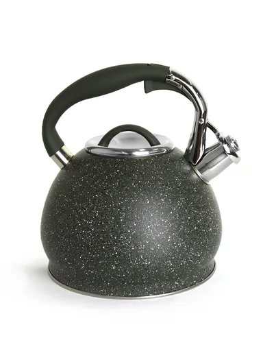 12-Pcs/Set 24/28/30 Non-Stick Granite Coating Casserole, 28cm FryPan, 3.4L Kettle, Spatula, Spoon &amp; 2-Sponges Cookware Set VK-7- Gray