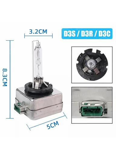 2-Pcs D3S Car Headlight 4300k High Brightness IP68 Waterproof Xenon Bulb HID Lamp