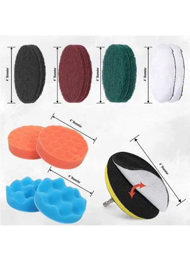 36-Pcs Drill Brush Set Car Washing Brush for Auto Interior Exterior Cleaning Air Vent Brush Detailing Gloves Kit