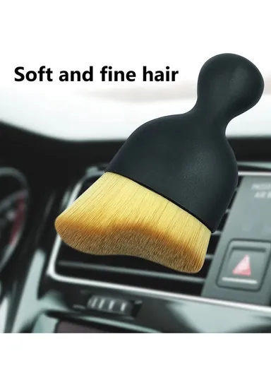 Car Detailing Brush Car Interior Cleaning Brush Soft Hair Dashboard Air Outlet Detailing Brush - Black