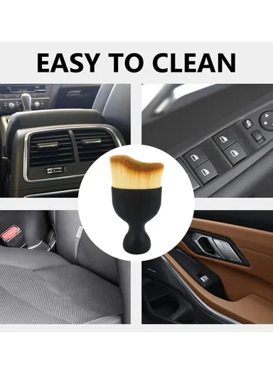 Car Detailing Brush Car Interior Cleaning Brush Soft Hair Dashboard Air Outlet Detailing Brush - Black