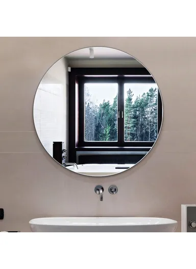 30cm Round Acrylic Mirror Wall Mounted Self-Adhesive Mirror