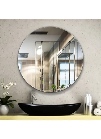 30cm Round Acrylic Mirror Wall Mounted Self-Adhesive Mirror