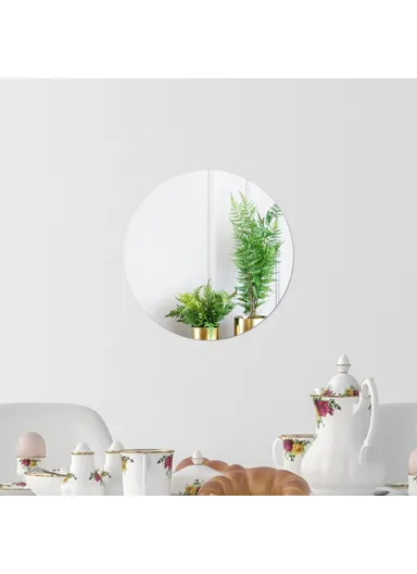 30cm Round Acrylic Mirror Wall Mounted Self-Adhesive Mirror