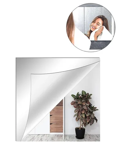 30cm Self-Adhesive Acrylic Mirror Wall Mounted Vanity Mirror
