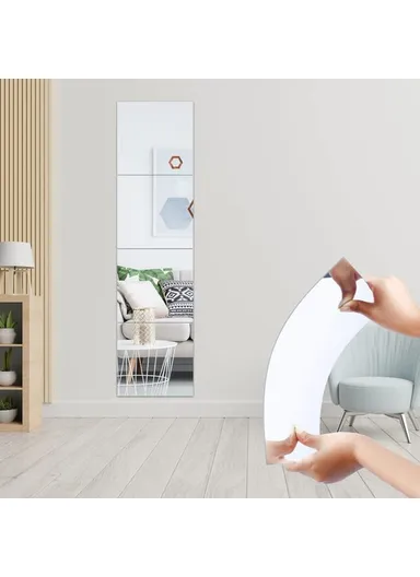 30cm Self-Adhesive Acrylic Mirror Wall Mounted Vanity Mirror