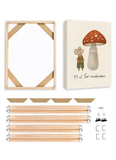 50x70cm Wooden Canvas Stretcher Bars Frame Kit DIY Solid Wood Oil Painting Poster Frame