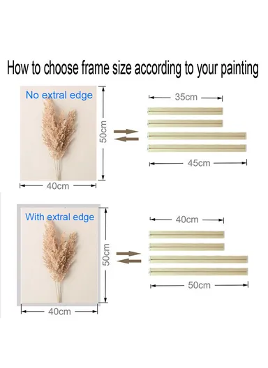 50x70cm Wooden Canvas Stretcher Bars Frame Kit DIY Solid Wood Oil Painting Poster Frame