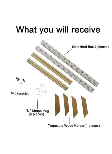 40x60cm Wooden Canvas Stretcher Bars Frame Kit DIY Solid Wood Oil Painting Poster Frame