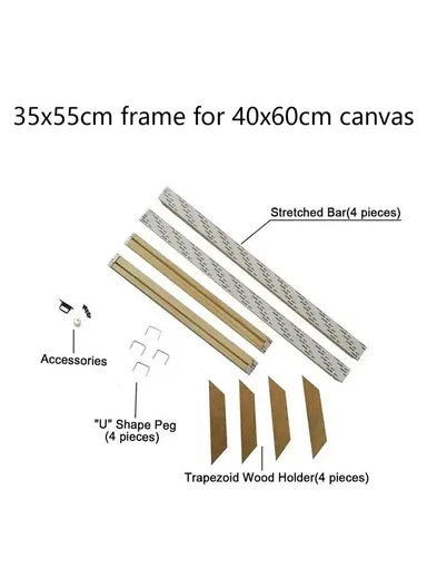 40x60cm Wooden Canvas Stretcher Bars Frame Kit DIY Solid Wood Oil Painting Poster Frame