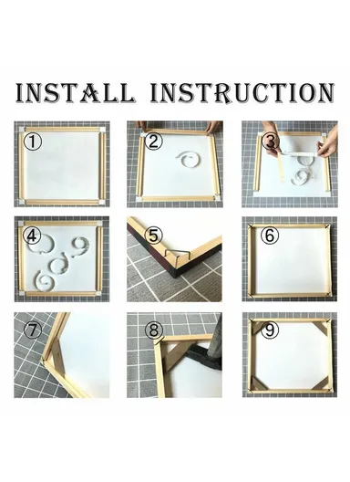 40x60cm Wooden Canvas Stretcher Bars Frame Kit DIY Solid Wood Oil Painting Poster Frame