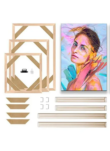 40x50cm Wooden Canvas Stretcher Bars Frame Kit DIY Solid Wood Oil Painting Poster Frame