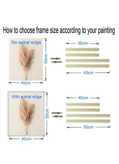 40x50cm Wooden Canvas Stretcher Bars Frame Kit DIY Solid Wood Oil Painting Poster Frame