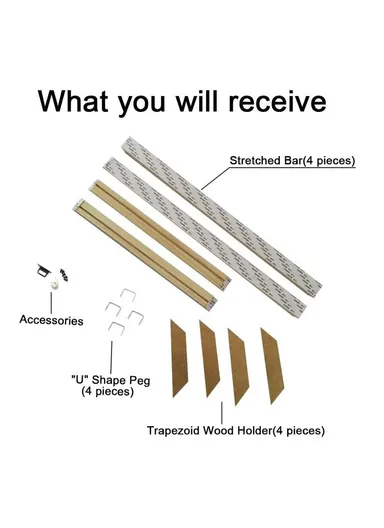 40x50cm Wooden Canvas Stretcher Bars Frame Kit DIY Solid Wood Oil Painting Poster Frame