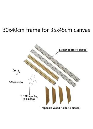 30x40cm Wooden Canvas Stretcher Bars Frame Kit DIY Solid Wood Oil Painting Poster Frame