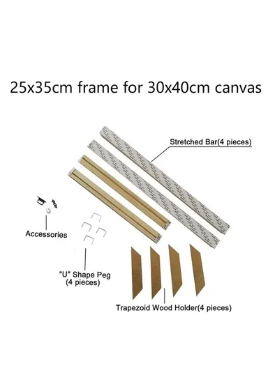 25x35cm Wooden Canvas Stretcher Bars Frame Kit DIY Solid Wood Oil Painting Poster Frame