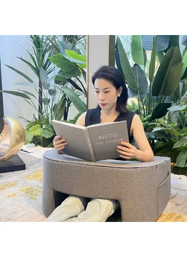 Multifunctional Lap Desk Pillow, Arm Rest Reading Cushion with Removable Cover (L69 x W59 x H28)cm