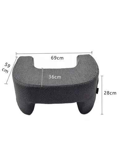 Multifunctional Lap Desk Pillow, Arm Rest Reading Cushion with Removable Cover (L69 x W59 x H28)cm
