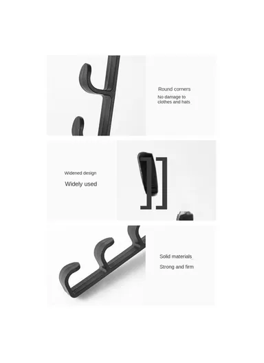 5 Hook Design Door Top Hanger, Multi-Use Door Towel Rack Hanging Hook (L27.5 x W9 x H2)cm - Brown