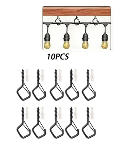 10-Pcs Diamond Shaped Square Snap Safety Hooks, Anti-Drop Hangers Sturdy Q-Type Hooks (L2.85 x W6)cm