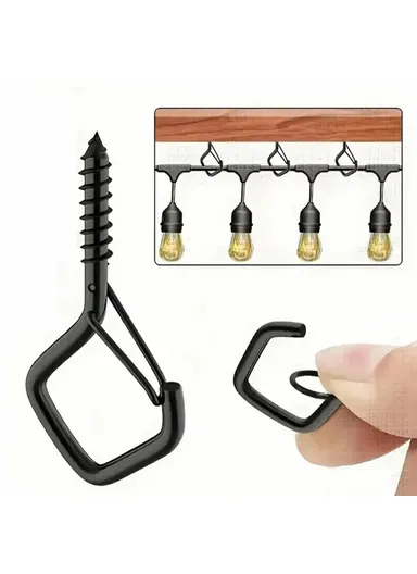 10-Pcs Diamond Shaped Square Snap Safety Hooks, Anti-Drop Hangers Sturdy Q-Type Hooks (L2.85 x W6)cm