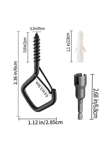 10-Pcs Diamond Shaped Square Snap Safety Hooks, Anti-Drop Hangers Sturdy Q-Type Hooks (L2.85 x W6)cm