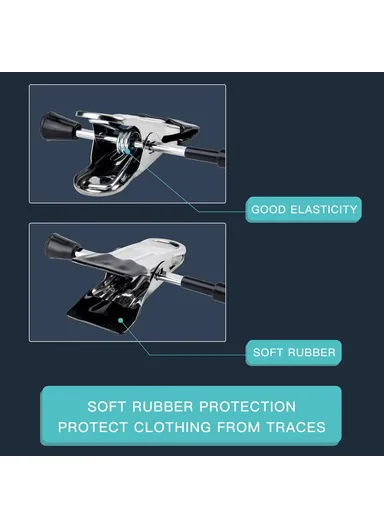 5-Pcs Adjustable Dual Clip Design Hanger, Non-Slip Multi-Use Clothes Hanger (L17-35.5 x H13.5)cm - Grey