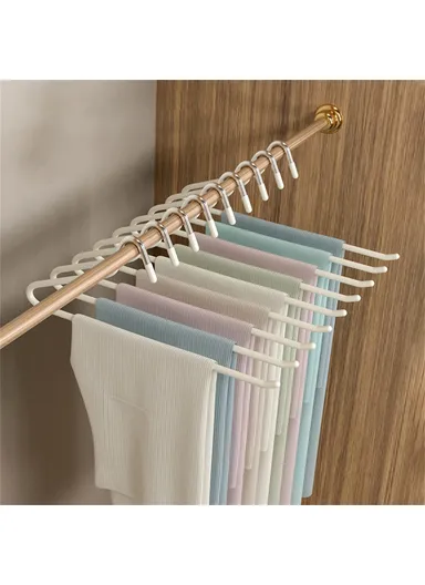 5-Pcs Z Shaped Goose Neck Hangers,  Non-Slip Anti-Wrinkle Closet Space Saving Trousers Organizer Hanger (L35 x W13.4)cm - Black