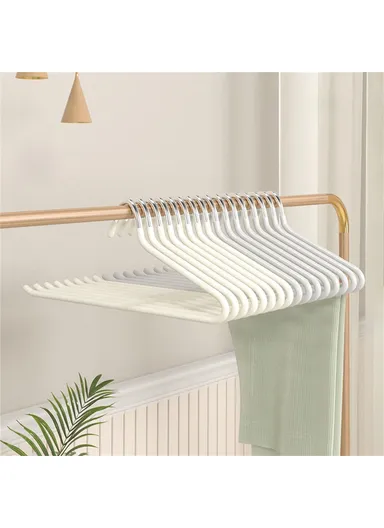 5-Pcs Z Shaped Goose Neck Hangers,  Non-Slip Anti-Wrinkle Closet Space Saving Trousers Organizer Hanger (L35 x W13.4)cm - Black