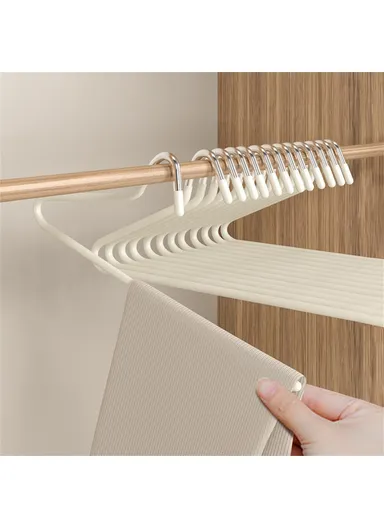 5-Pcs Z Shaped Goose Neck Hangers,  Non-Slip Anti-Wrinkle Closet Space Saving Trousers Organizer Hanger (L35 x W13.4)cm - Black