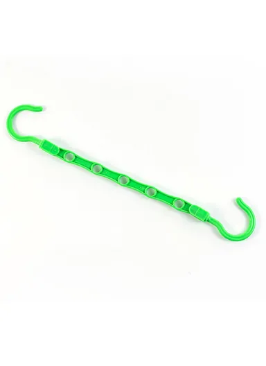 Anti-Slip Clothes Hanger, 5 Hole Design Rotatable Space Saving Wardrobe Organizer (L39 x W6)cm - Green