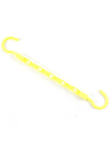 Anti-Slip Clothes Hanger, 5 Hole Design Rotatable Space Saving Wardrobe Organizer (L39 x W6)cm - Yellow