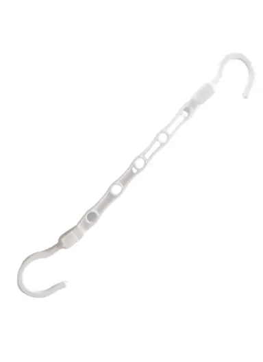 Anti-Slip Clothes Hanger, 5 Hole Design Rotatable Space Saving Wardrobe Organizer (L39 x W6)cm - White