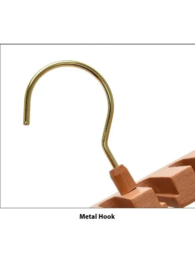 14 Slots Beechwood Belt Tie Organizer, Space Saving Wardrobe Waist Belt Hanger (L38 x W6 x H11)cm - Wood Color