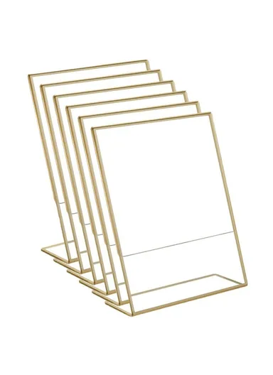 6-Pcs L Shape Acrylic Sign Holder, Multi-Use Display Stand (L10.2 x W15.2)cm